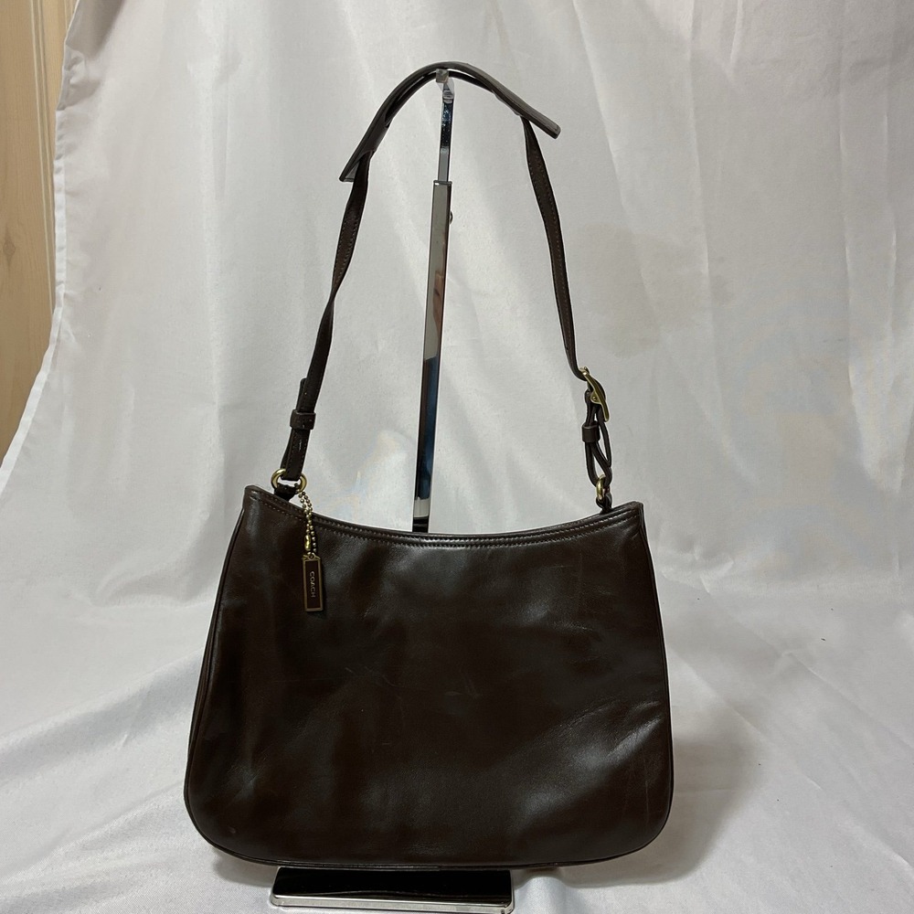 Vintage Coach E1K-8165 Brown Lamb Nappa Leather Shoulder Bag Y2K